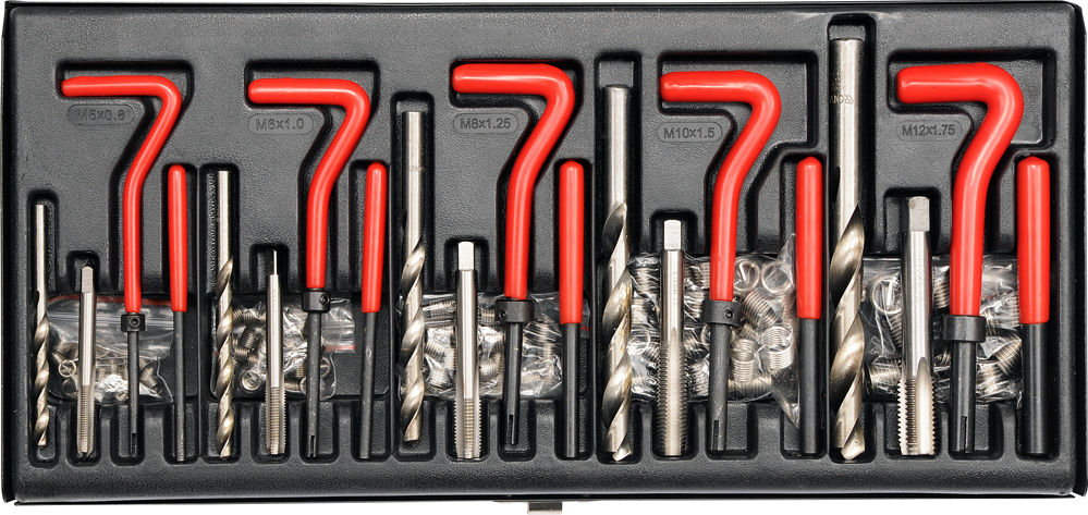 Set pentru reparat filete, Yato YT-1763, M5-M12, 131 bucati - MiroMoto